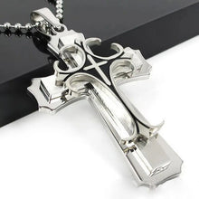 Load image into Gallery viewer, Halskette mit Anhänger Kreuz Herren Damen Jesus vergoldete Diamant Gold Silber - McBiLL Jewelry - Halskette