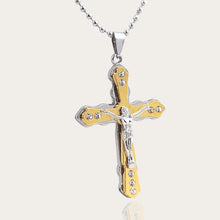Laden Sie das Bild in den Galerie-Viewer, Kreuz Halskette Silber Retro Anhänger Gold | Unisex - McBiLL Jewelry - Halskette