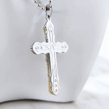 Laden Sie das Bild in den Galerie-Viewer, Kreuz Halskette Silber Retro Anhänger Gold | Unisex - McBiLL Jewelry - Halskette